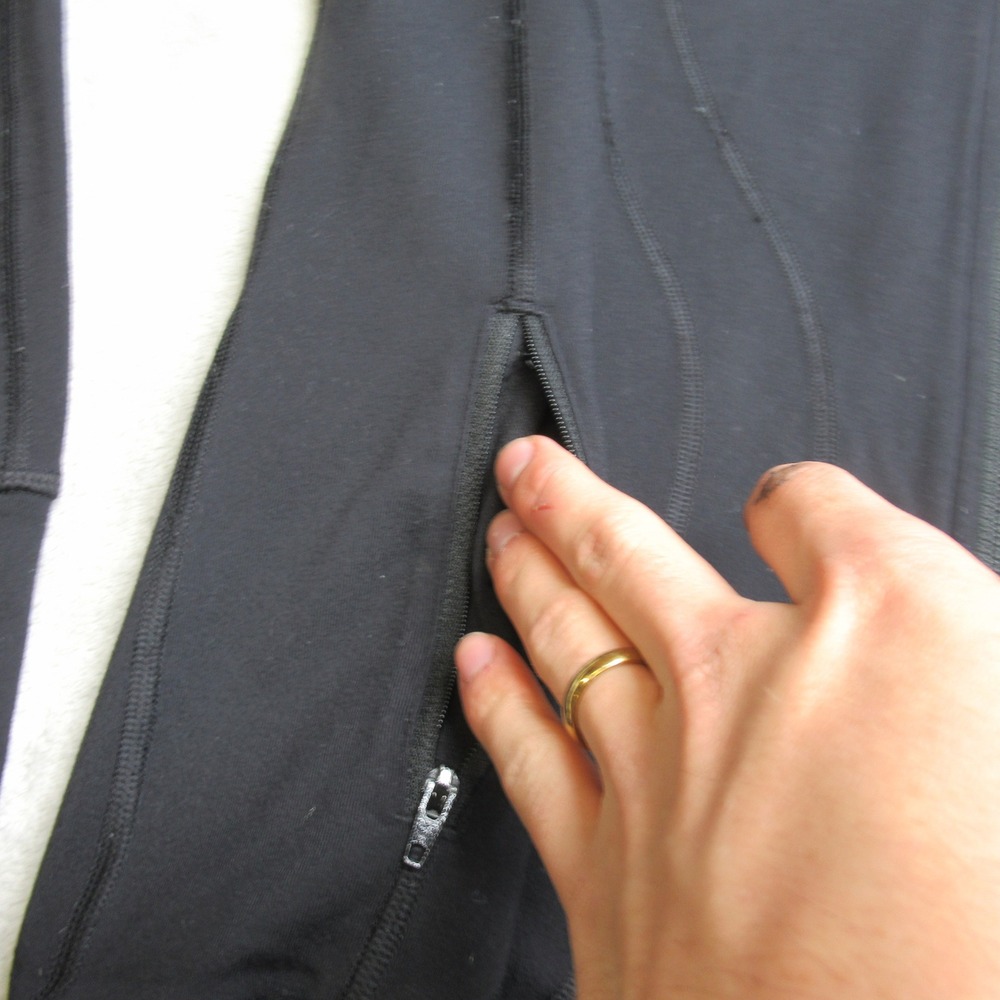 Lululemon Stride Jacket‎ Womens 8 Black Pockets Hooded Thumbholes Full Zip Yoga - Picture 5 of 11